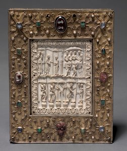 Kirjan muotoinen pyhäinjäännös, n. 1000. tekijältä Master of the Registrum Gregorii
