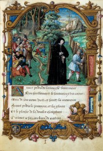 Navarran kuningatar Margarita Angouleman (1492-1549) esitys, kohtelias rakkauskohtaus. Sivu otettu Marguerite d