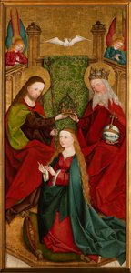 Siunatun Neitsyt Marian kruunaus, noin 1485-1490. tekijältä Master of the Sacristy of Kaufbeuren
