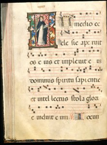 Folio asteittain, 1400-luvun lopulla (muste, tempera ja kultalehti pergamentissa) tekijältä Master of the Saluces Hours (attr. to)
