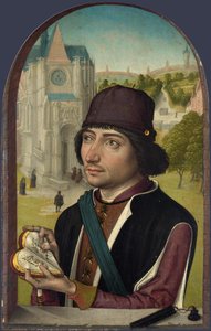 Nuoren miehen muotokuva tekijältä Master of the View of Saint Gudula