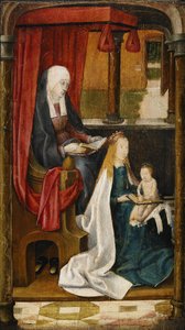 Madonna opettaa lapsen Kristusta lukemaan, 1480
