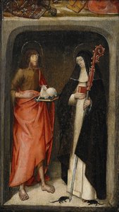 Pyhä Johannes Kastaja ja Pyhä Gertrude Nivellesistä, 1480