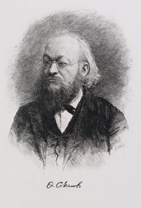 Historioitsija Fjodor Fjodorovitš Sokolovin muotokuva 1841-1909, 1900-luku tekijältä Mate