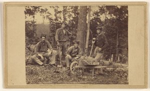 New Yorkin vapaaehtoisten 69. rykmentin pioneeriosasto tekijältä Mathew B. Brady