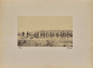 Kapteeni Coopersin patteri - 1 Pennsylvania B. [sic] P:n edessä. tekijältä Mathew B. Brady