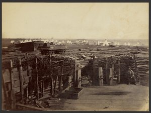 [Linnoitukset, Manassas, miehitetty 13. joukkueen toimesta] tekijältä Mathew B. Brady
