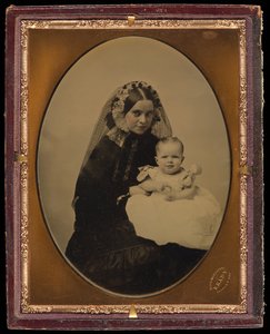 [Naisen ja lapsen muotokuva] tekijältä Mathew B. Brady