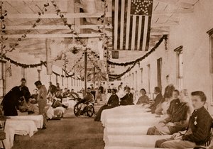 Army Hospital lähellä Washington, DC, 1861-65 tekijältä Mathew B. Brady