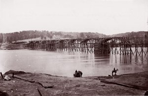 Silta Tennessee-joen yli Chattanoogassa, n. 1864. tekijältä Mathew Brady