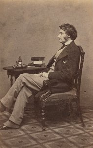 Carte-de-visite-muotokuva Charles Sumnerista, 1860-luku. tekijältä Mathew Brady