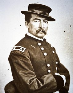 Kenraali Philip H. Sheridan (1831-88) (valkovalkoinen) tekijältä Mathew Brady