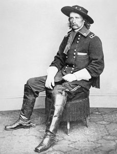 Kenraali Armstrong Custerin (1839-1876) muotokuva (bw-kuva)
