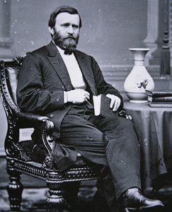 Ulysses Simpson Grant (1822-85) (foto b/n)finès tekijältä Mathew Brady