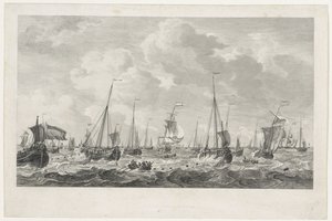 Silakkakalastus, 1781 tekijältä Mathias de Sallieth