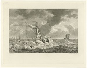Kippari Klaas Ringelsin laiturin rannat lähellä Texeliä, 1778 tekijältä Mathias de Sallieth