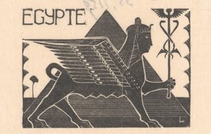 Sfinksi ja pyramidi Egypti (otsikko esineessä) tekijältä Mathieu Lauweriks