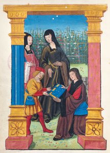 Antoine Vérard esittelee kirjansa François d