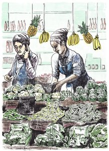 Borough Veg 2, 2013 (tussi paperille) tekijältä Matt Bannister