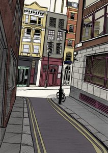 Fox and Knot Street EC1, 2015 (lyijykynä, digitaalinen)