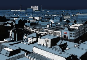 Mystery Power Cut, 2016 (akryylitussi, digitaalinen)