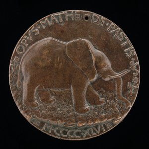 Malatesta-norsu niityllä [käänteinen], 1446.