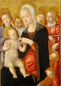 Madonna ja lapsi enkelien ja kerubien kanssa, n. 14601465.