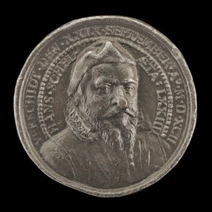 Hans Schel, 1518-1592, Nürnbergin patriisilainen [kääntöpuoli], 1592. tekijältä Matthäus Carl