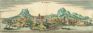 Heraklion - Candia, Corphu (rajattu) tekijältä Matthaus Merian