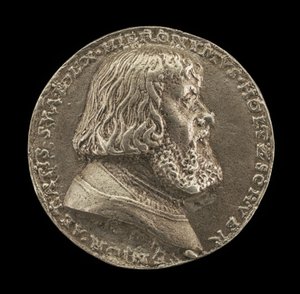 Hieronymus Holzschuher, 1469-1529, Nürnbergin patriisilainen [kannepuoli], 1529. tekijältä Matthes Gebel