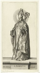 Pyhä Albert S. Albertus (otsikko esineessä) Saints (sarjan nimi) tekijältä Mattheus Borrekens