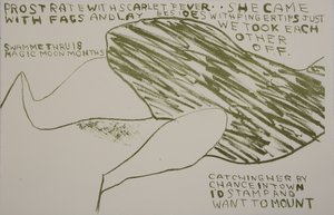 hän tuli hinttien kanssa, 2009 (litografia) tekijältä Matthew Hilton
