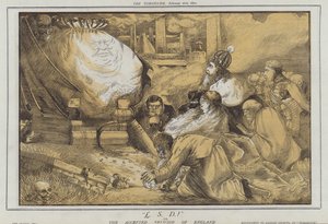 £. S. D. tai Englannin hyväksytty uskonto (väri litho) tekijältä Matthew