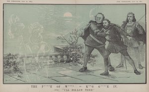 Walesin prinssi kuningas George IV:lle: Minä seuraan sinua! (väri litho) tekijältä Matthew