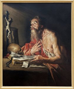 Saint Jerome, Mathias Stomer (Matthias Stom) öljymaalaus kankaalle (1600-1650 jälkeen) - Valokuvaus, KIM Youngtae, Nantes, Nantesin taidemuseo