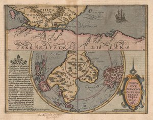 Chica sive Patagonica et Australis Terra maantieteellisestä käsikirjasta, 1600 tekijältä Matthias Quad
