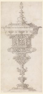 Seisova kuppi kansilla, teoksesta "Novum opus cratero graphicum..." tekijältä Matthias Zündt