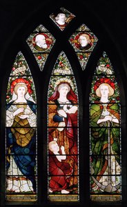 Ang Pintor Window; Pananampalataya, Pag-asa at Kawanggawa, St Machars Cathedral, 1873finn tekijältä Matthijs Maris