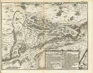Oudenaardenin taistelu 1708 Plan de la Bataille, proche d