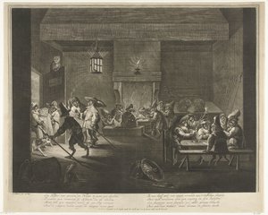 Vartiohuone apinoiden kanssa, n. 1720 tekijältä Matthijs Pool