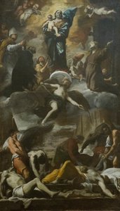 Luonnos vuoden 1656 ruton votiivifreskosta