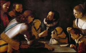 La vocation de Saint Matthieu - Pyhän Matteuksen kutsumus - Mattia Preti (1613-1699). Öljy kankaalle, c. 1635. Mitat : 104x164 cm. Taidehistoriallinen museo, Vienne