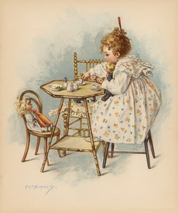 Äitiyshuollon (väri litho) tekijältä Maud Humphrey