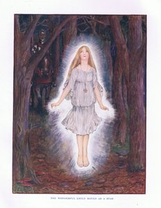 Ihana lapsi liikkui tähdeksi, kuvitus Lady And Fairy Talesista, 1914