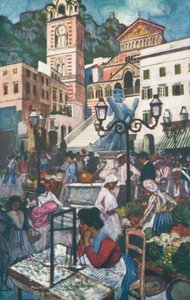 Amalfi, Piazza ja Duomo (värilitro)