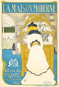 Julius Meier-Graefen vuonna 1899, 1898 avaama juliste, joka mainostaa pariisilaista taidegalleriaa "La Maison Moderne"