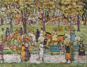 Keskuspuisto, noin 1914-15 tekijältä Maurice Brazil Prendergast