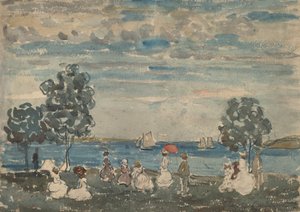 Figuurit rannalla, 19101915. tekijältä Maurice Brazil Prendergast