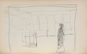 Italialainen luonnoskirja: Kuva sisätiloissa sivulla 175, 1898-1899. tekijältä Maurice Brazil Prendergast