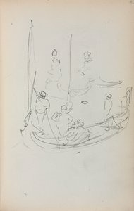 Italialainen luonnoskirja: Gondola sivu 40, 1898-1899.